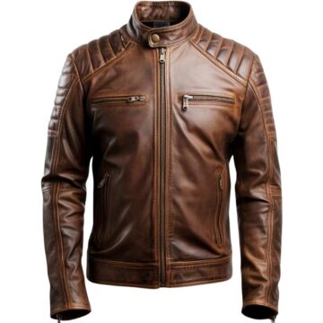Men's Brown Leather Jacket a