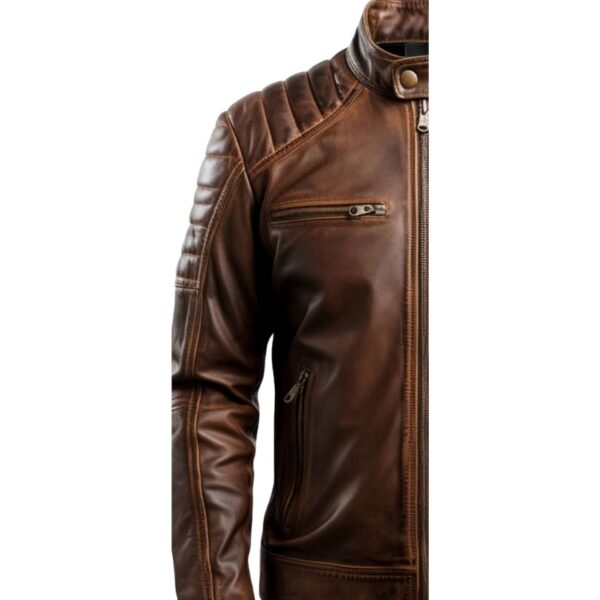 Men's Brown Leather Jacket c