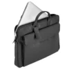 Black Sleek Carrier Laptop Leather Bag 1