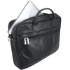 Black Venture Vault Laptop Leather Bag 1