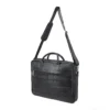 Black Venture Vault Laptop Leather Bag 2