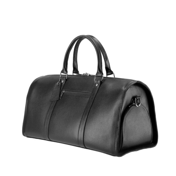 Black Voyager's Vault Duffle Leather Bag 1