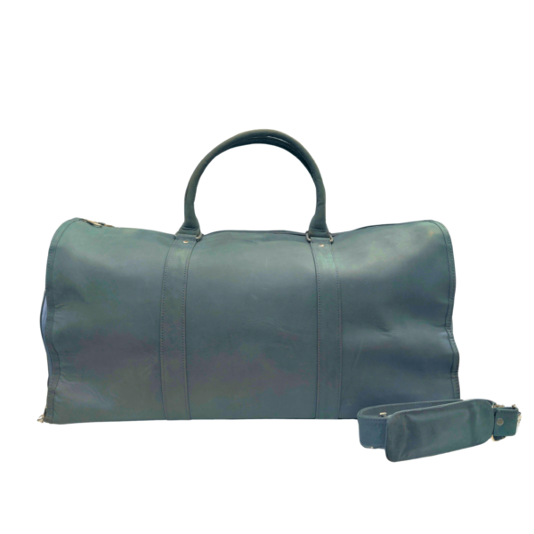 Duffel Leather Bag with Shoe Compartment