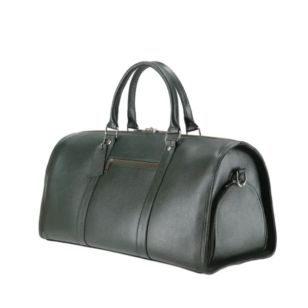 Green Voyager's Vault Duffle Leather Bag 1