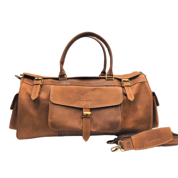 Large Duffle Traveling Leather Bag
