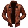 Men Vintage Distressed Leather Jacket a