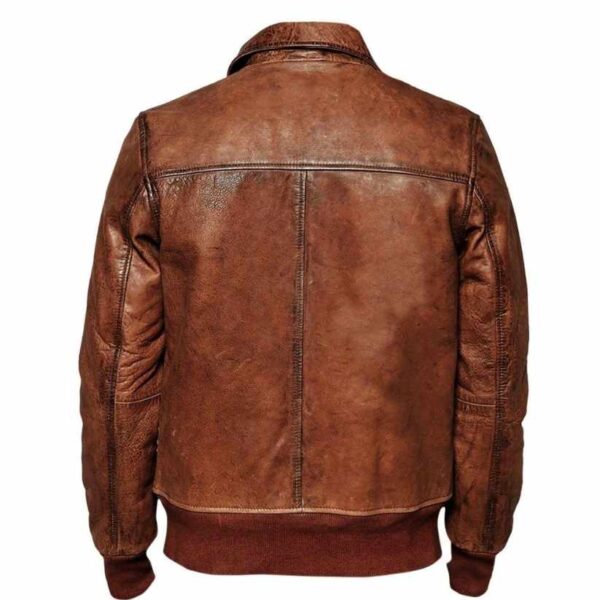 Men Vintage Distressed Leather Jacket b