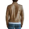 Men Ezra White Premium Leather Jacket d