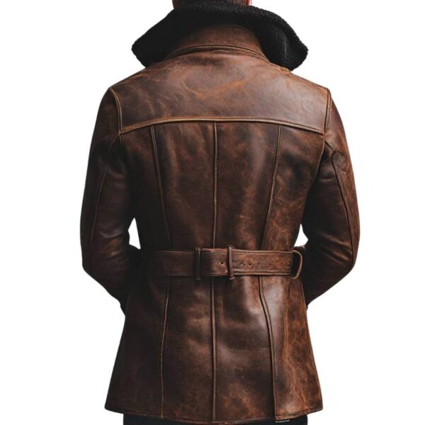 Men Issac Brown Leather Jacket d