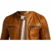 Men Louie Brown Leather Jacket b