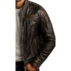 Men Reuben Brown Leather Jacket c