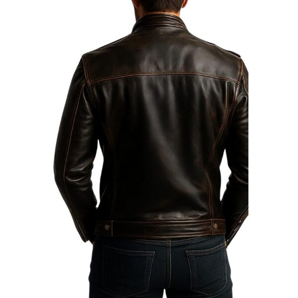 Men Reuben Brown Leather Jacket d