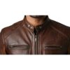 Men Theodore Brown Leather Jacket b