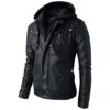 Men's Bike Brand Black Leather Jacket b