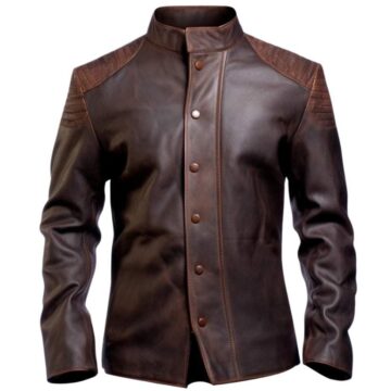 Men's Daniel Brown Leather Jacket aa