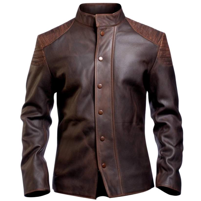 Men's Daniel Brown Leather Jacket aa