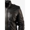 Men's New Black Biker Leather Jacket c