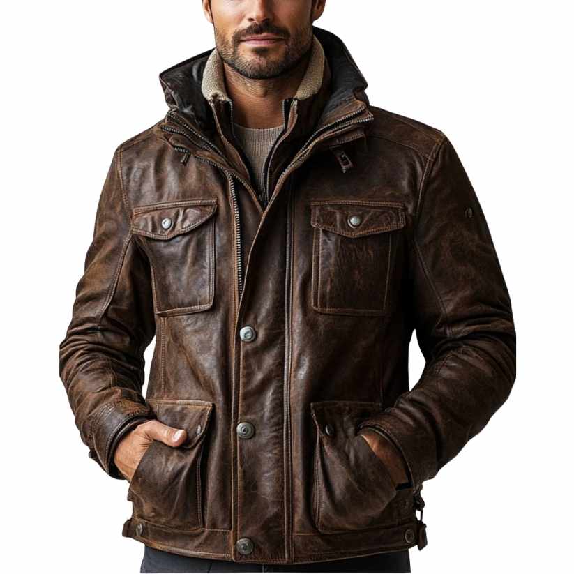 Men's Thomas Brown Leather Jacket a