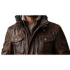 Men's Thomas Brown Leather Jacket b