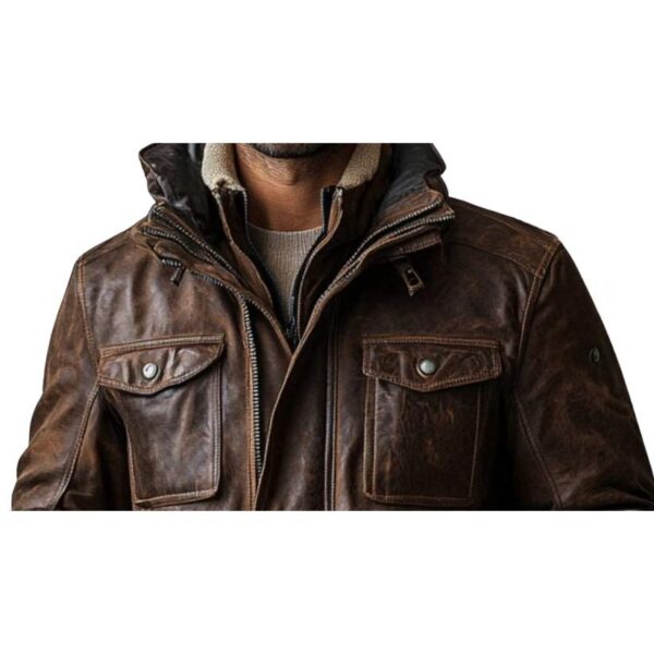 Men's Thomas Brown Leather Jacket b