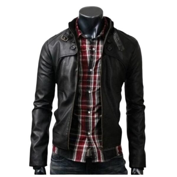 Slim Fit Black Rider Leather Jacket a