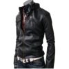 Slim Fit Black Rider Leather Jacket b