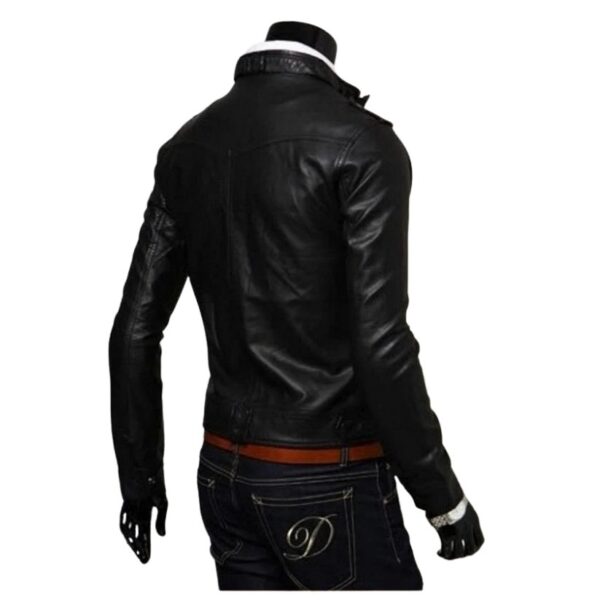 Slim Fit Black Rider Leather Jacket c