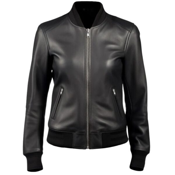 Women Biker Premium Leather Jacket a