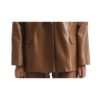 Women Delilah Brown Leather Jacket d