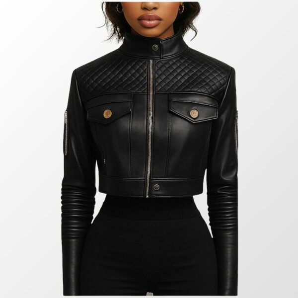 Women Esme Black Leather Jacket a