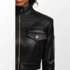 Women Esme Black Leather Jacket b