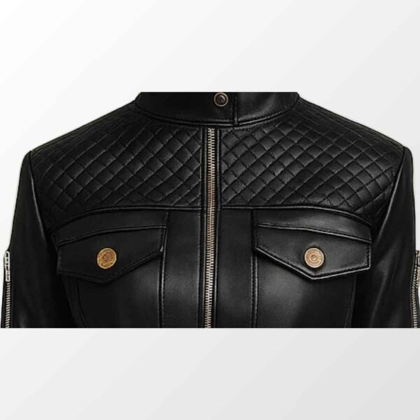 Women Esme Black Leather Jacket c