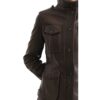 Women Florence Brown Leather Jacket b