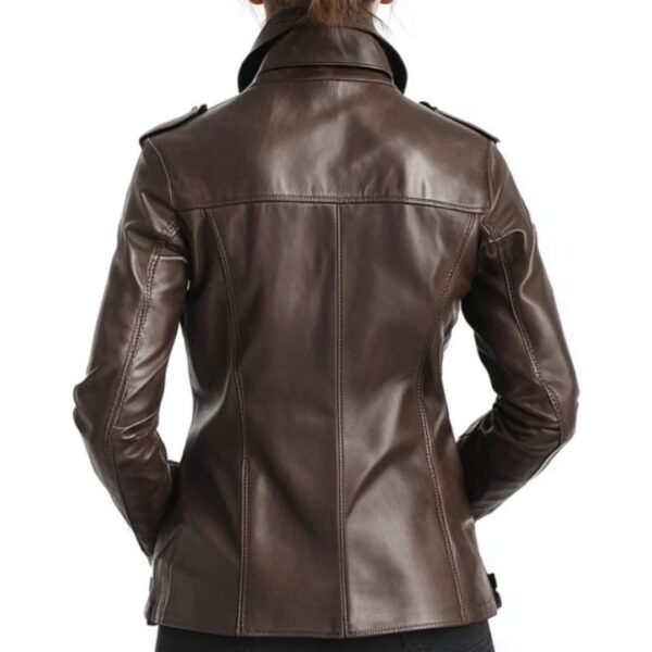 Women Florence Brown Leather Jacket c