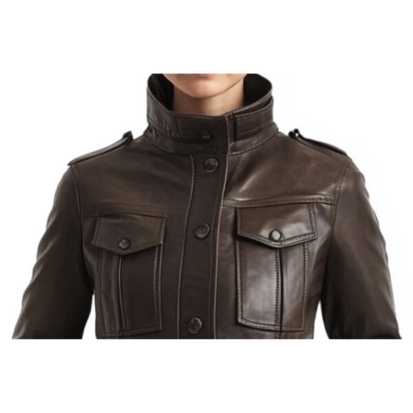 Women Florence Brown Leather Jacket d