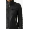 Women Grace Black Leather Jacket c