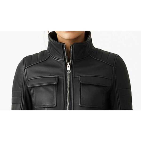 Women Grace Black Leather Jacket d