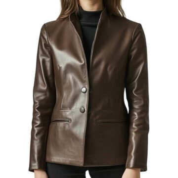 Women Grace Brown Leather Jacket a