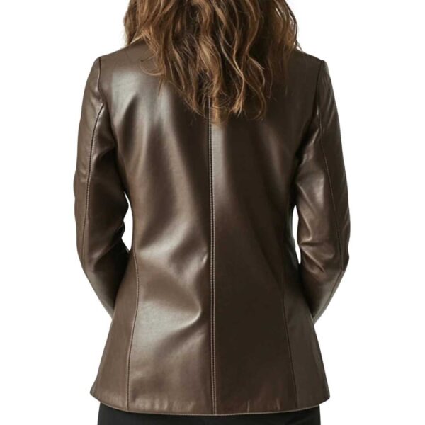 Women Grace Brown Leather Jacket b