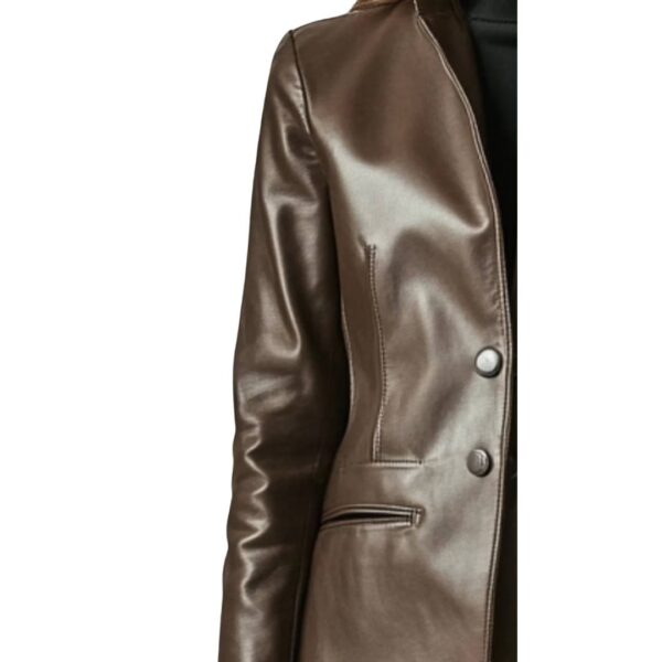 Women Grace Brown Leather Jacket c