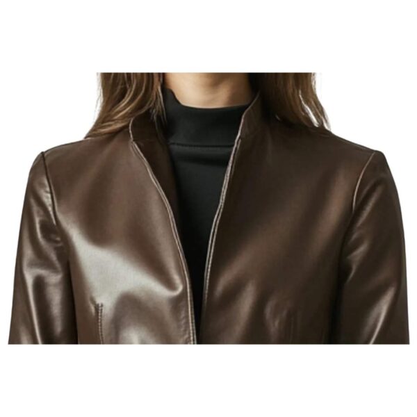 Women Grace Brown Leather Jacket d