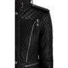 Women Hallie Black Leather Jacket c
