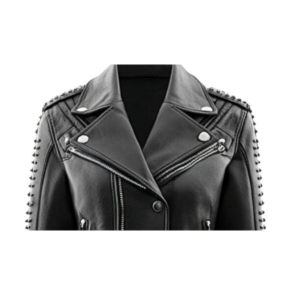 Women Harry Black Leather Jacket b