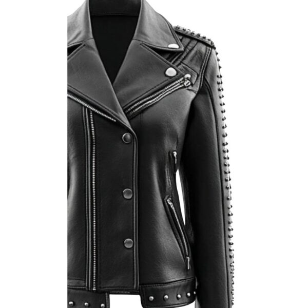 Women Harry Black Leather Jacket c
