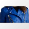Women Luna Blue Leather Jacket c