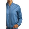 Women Mabel Blue Leather Jacket c
