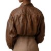Women Maeve Brown Leather Jacket b