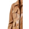 Women Phoebe Brown Leather Jacket c