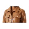 Women Phoebe Brown Leather Jacket d