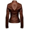 Women Real Brown Style Leather Jacket d